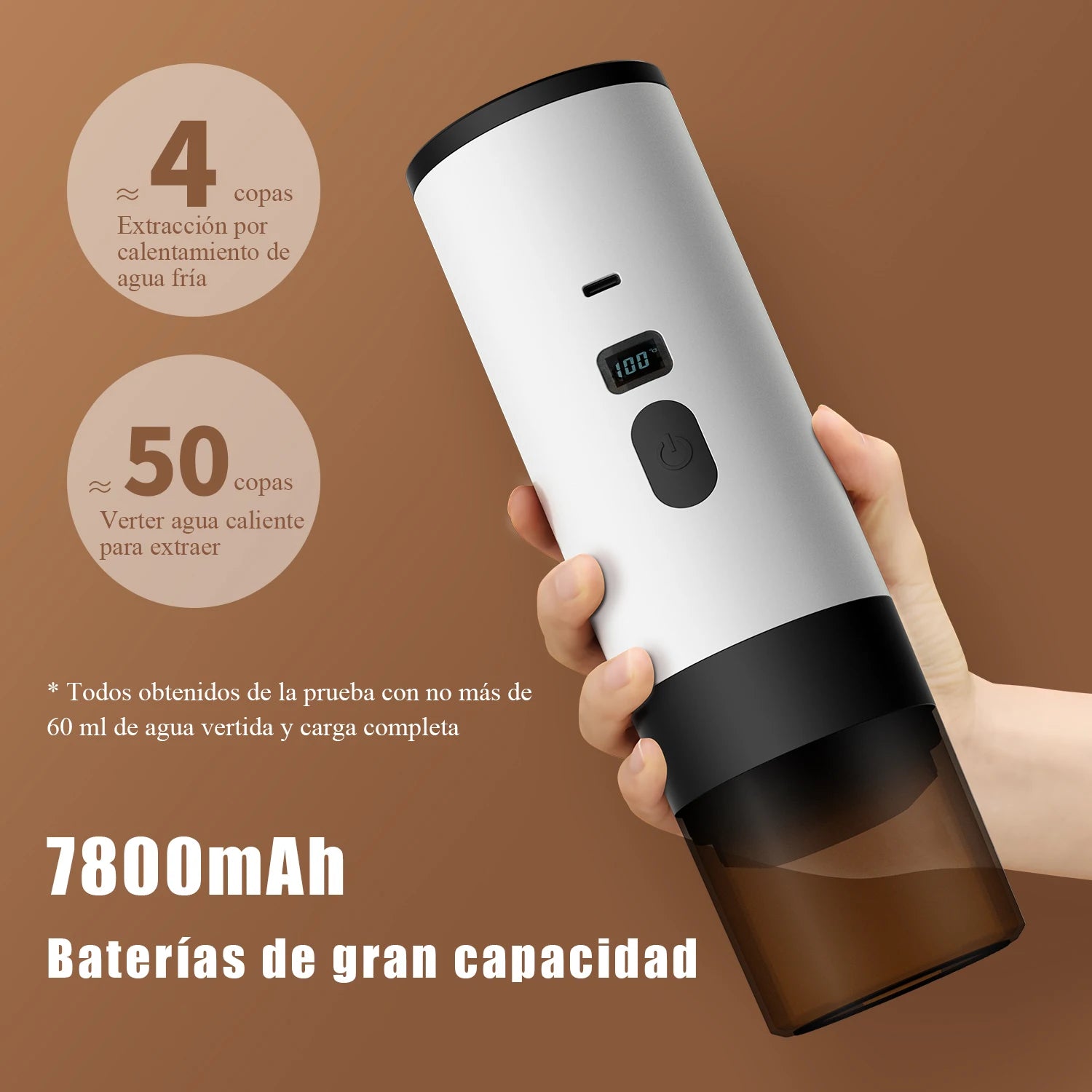 Portable Electric 3-in-1 Capsule Coffee Machine Espresso Machine Wireless Heating Pump Extraction Coffee Cup Digital Display
